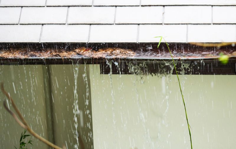 Clogged Gutters Causing Water Overflow